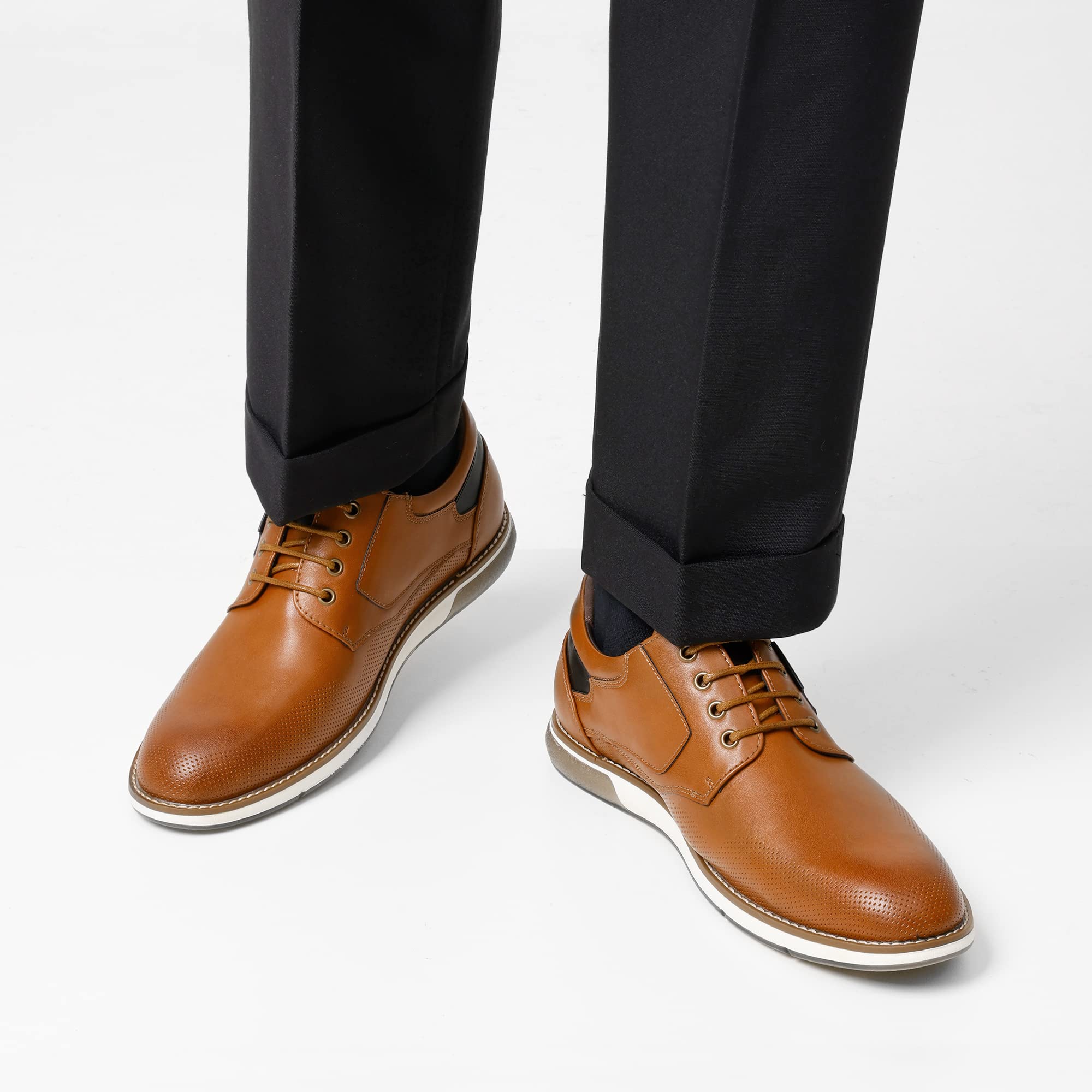 Bruno Marc Men's Casual Dress Shoes,Size 13W,Brown,SBOX2336MWIDE