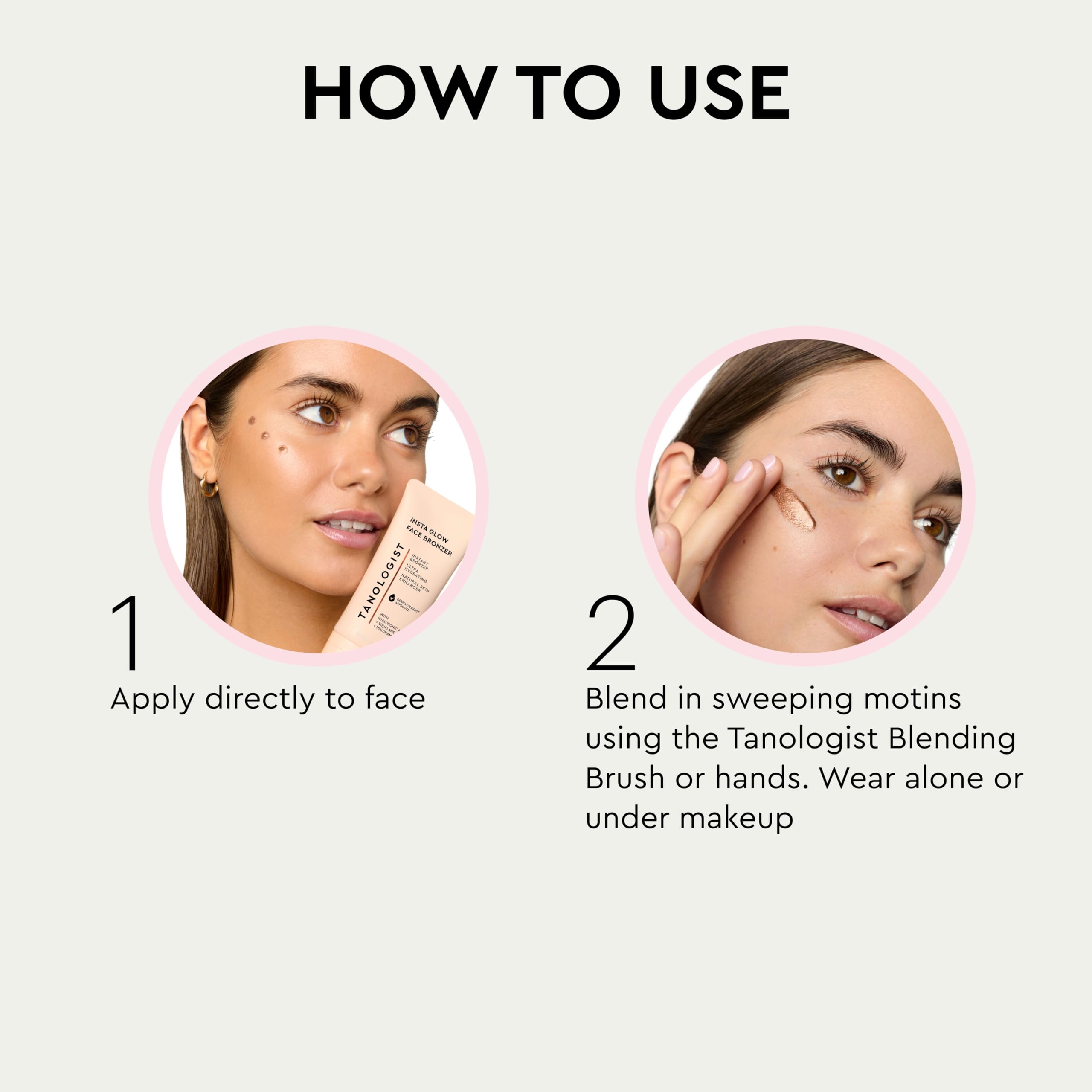 Tanologist Insta Glow Face Bronzer, Illuminating Cream Bronzer For Instant Radiant Glow, Lightweight, Blendable Formula For All Skin Tones, Vegan, 2.02 fl. oz/60 ml Tube