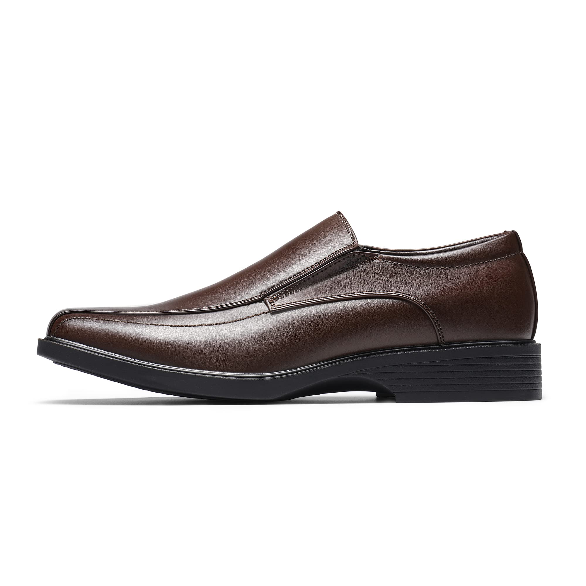 Bruno Marc Men's Square Toe Dress Loafers Shoes,Size 10.5,5-Dark Brown,CAMBRIDGE-05