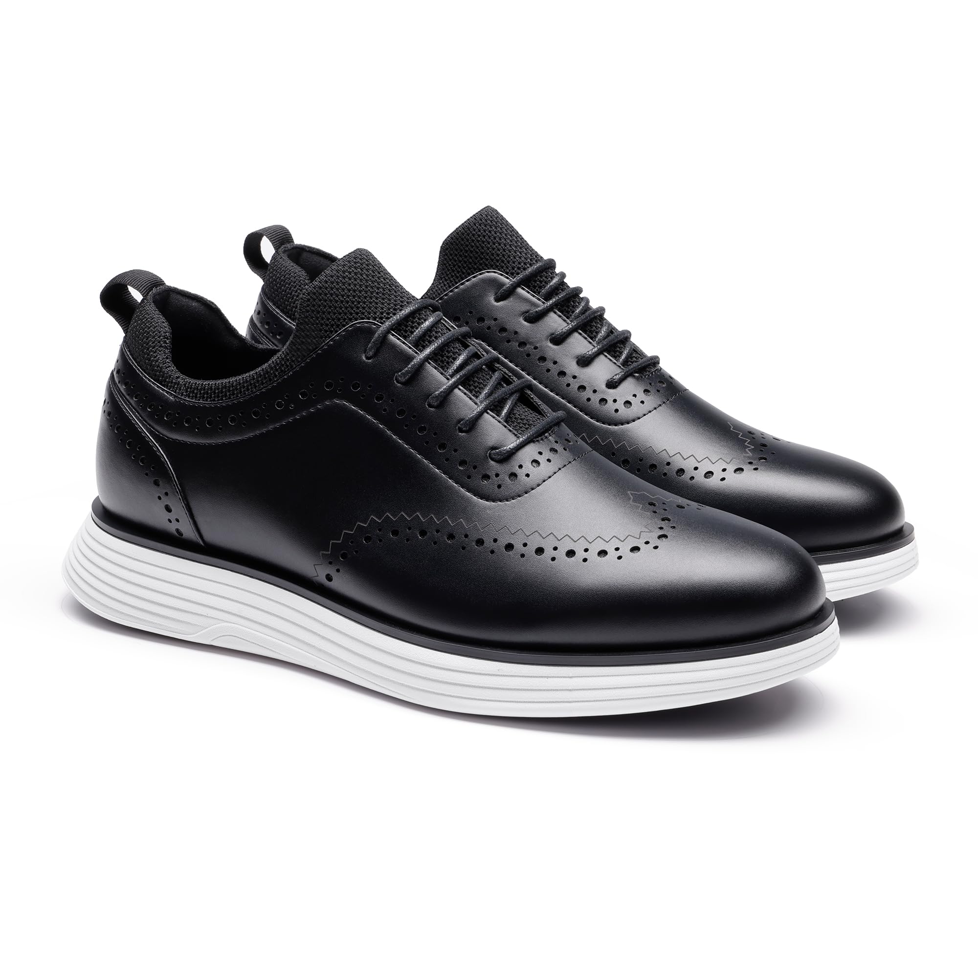 Bruno Marc Men's MaxFlex Dress Sneakers Oxfords Casual Wingtip Brogue Shoes,Size 13,Black,SBOX2326M