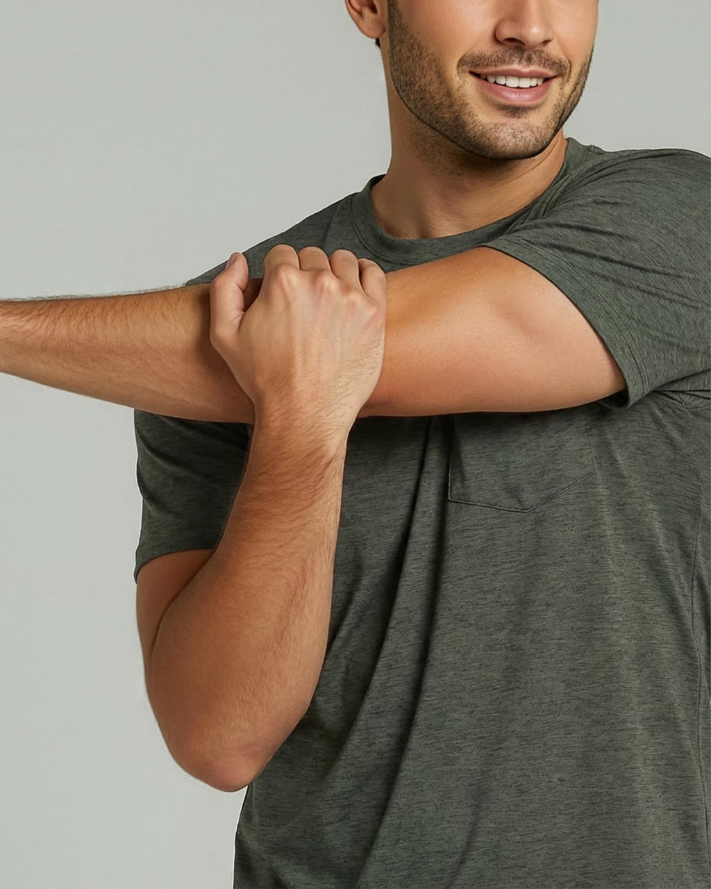 Real Essentials 4 Pack: Men's Dry-Fit Short Sleeve Pocket Crew Performance Athletic T-Shirt- Set 4, 5X