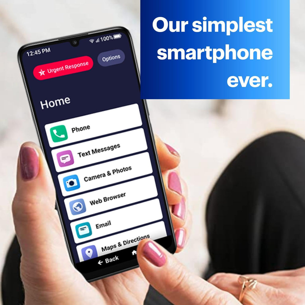 LIVELY Jitterbug Smart4 Smartphone for Seniors - Cell Phone for Seniors - Not Compatible with Other Wireless Carriers - No SIM Needed - Must Be Activated Phone Plan