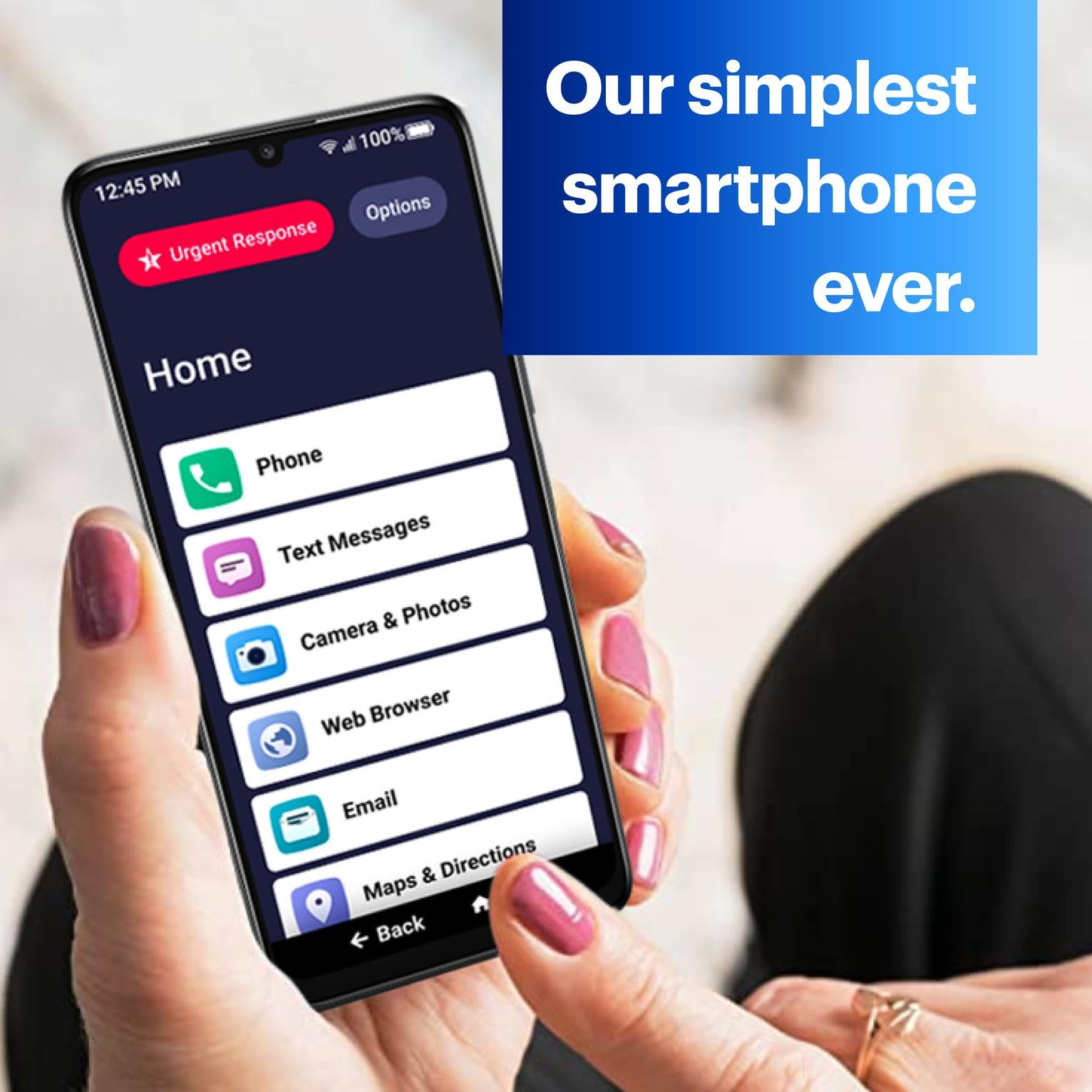 LIVELY Jitterbug Smart4 Smartphone for Seniors - Cell Phone for Seniors - Not Compatible with Other Wireless Carriers - No SIM Needed - Must Be Activated Phone Plan