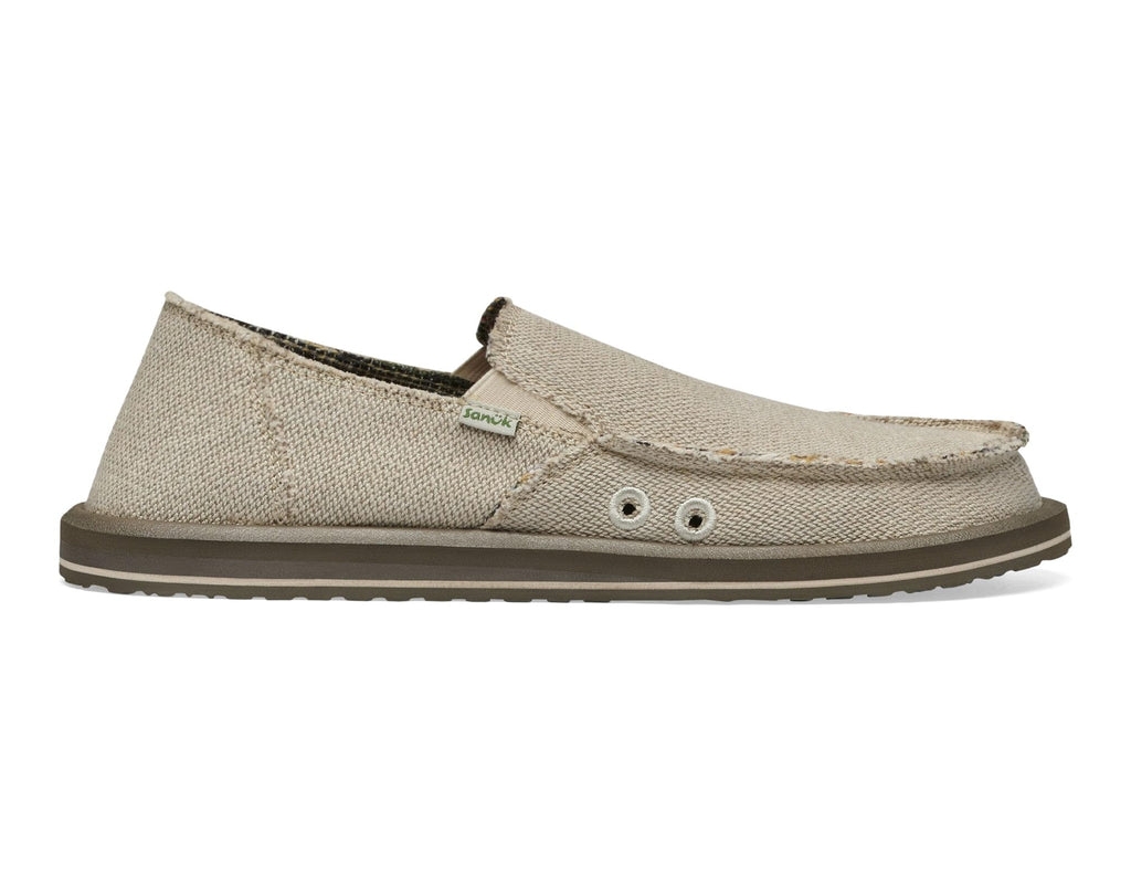 Sanuk Mens Hemp Sidewalk Surfer | Mens Shoes | Slip On Shoes for Men | Men's Slip-on Loafers | Comfort Footbed, Natural, 10