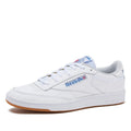 Reebok Club C 85 Mens Tennis Shoes, Casual Fashion White Sneakers for Men, Footwear White/Blue/Gum, 9.5