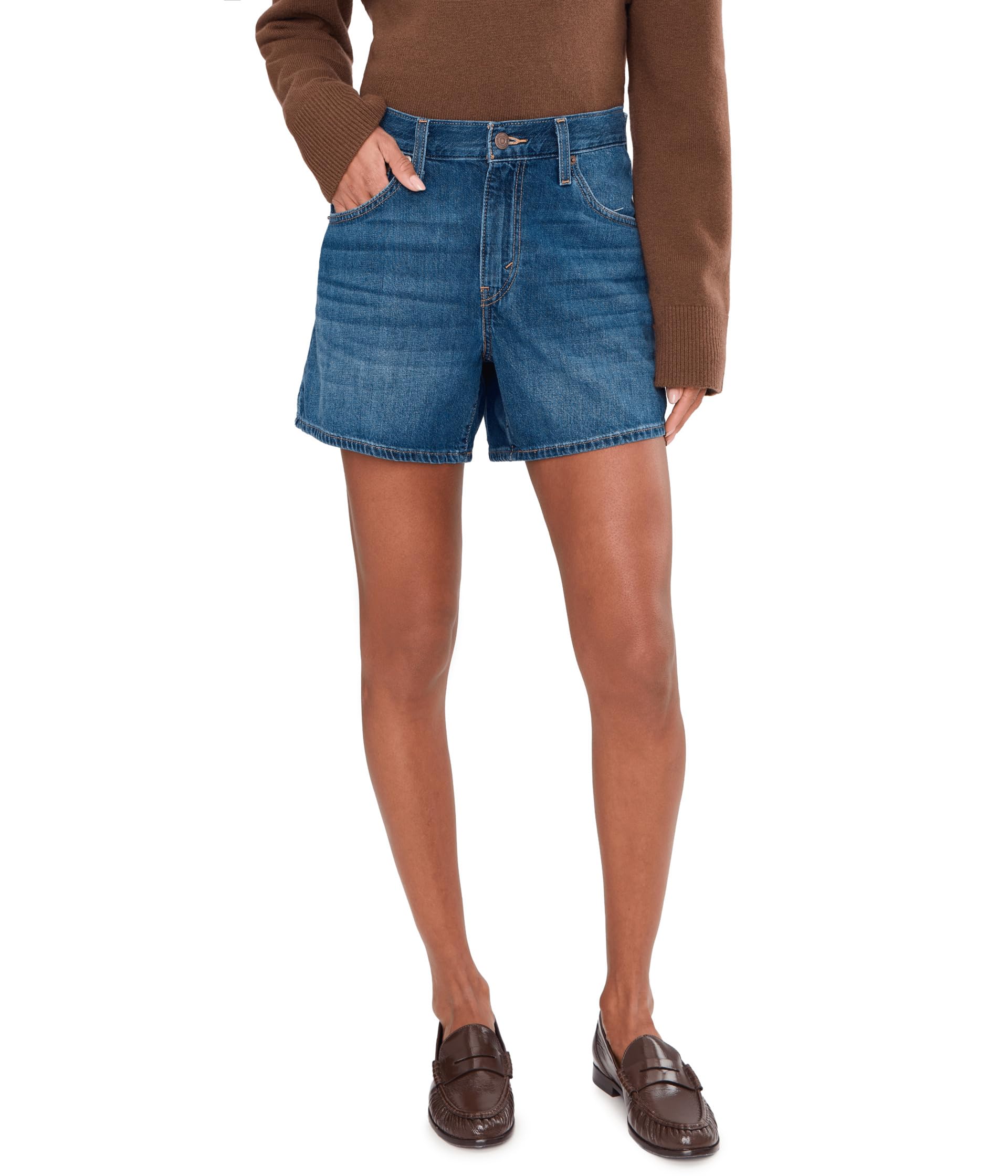 Levi's Women's Cinch Mid-Thigh Short, (New) Kiss Goodbye (Lightweight) (Non-Stretch), 28