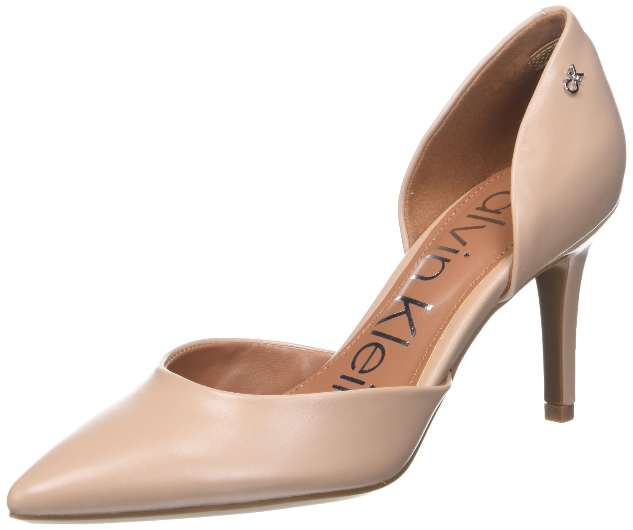 Calvin Klein Women's Gloria Pump, Barely Nude Patent, 8