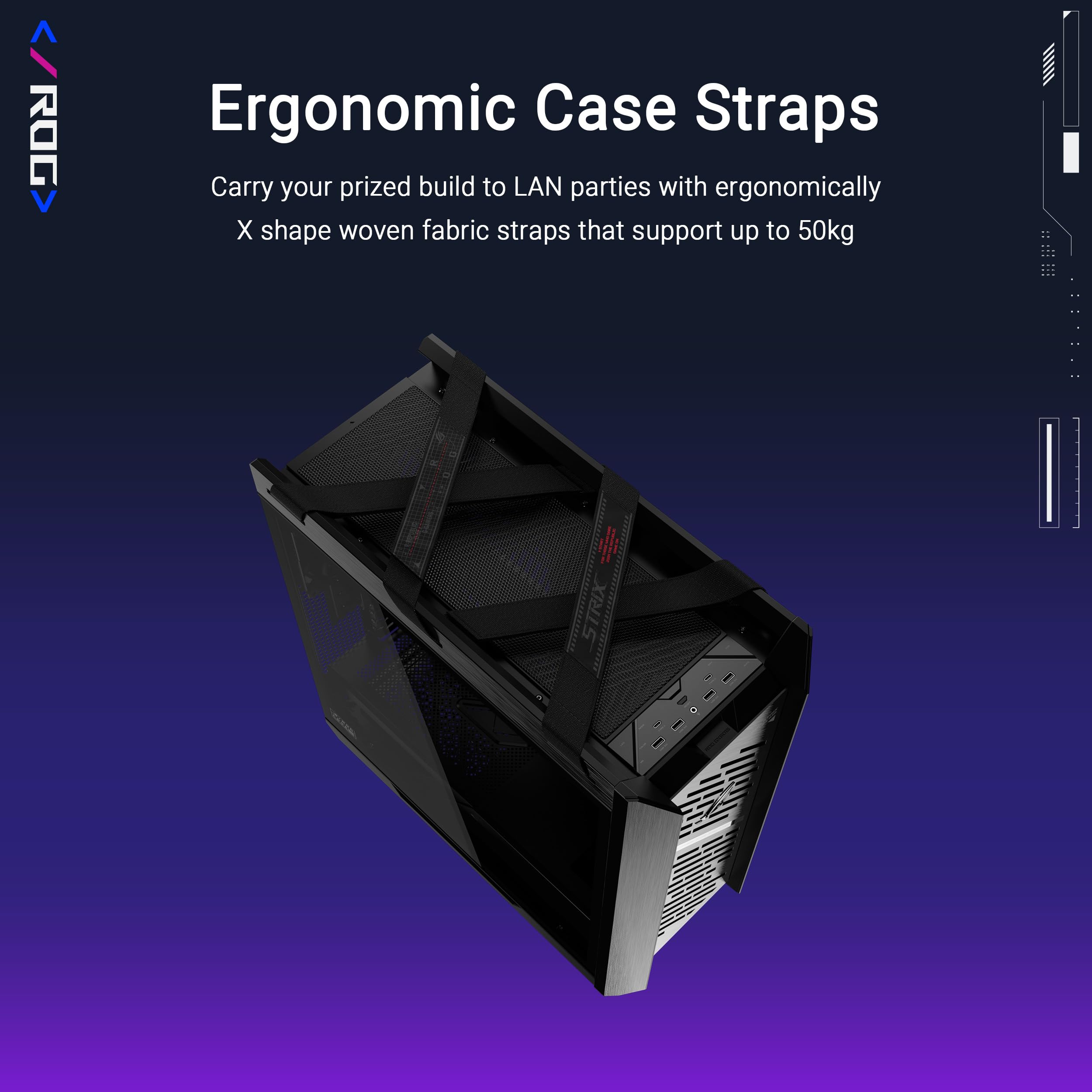 ASUS ROG Strix Helios II EATX mid-Tower Gaming PC case, with Dual Tempered Glass Side Panels, Support for Graphics Cards up to 450mm Long, Graphics Card Braces and Support for up to 420mm radiators