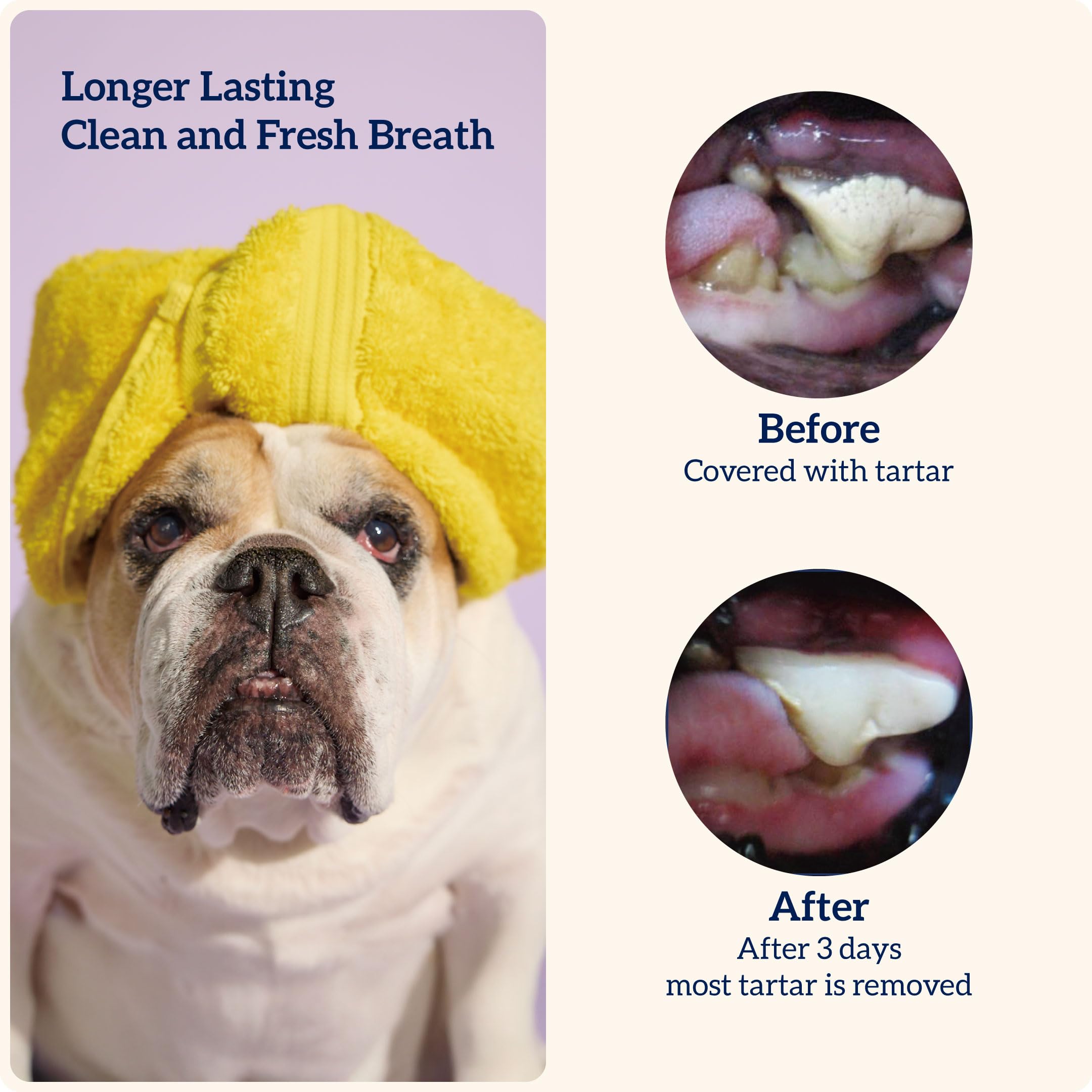 Groovies Gentle & Flexible Senior Dog Dental Chews, Contact-Cleaning Design Supporting Tartar Control & Fresh Breath, Oral Care Treats, USA Manufactured, Patented DentalFit Tech, XLarge Dogs, 4 Chews