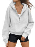 AUTOMET Womens Hoodies Fleece Fall Fashion Outfits Workout Sweatshirts Y2k Winter Zip Up Jackets Oversized Tops Clothes 2026 Grey S