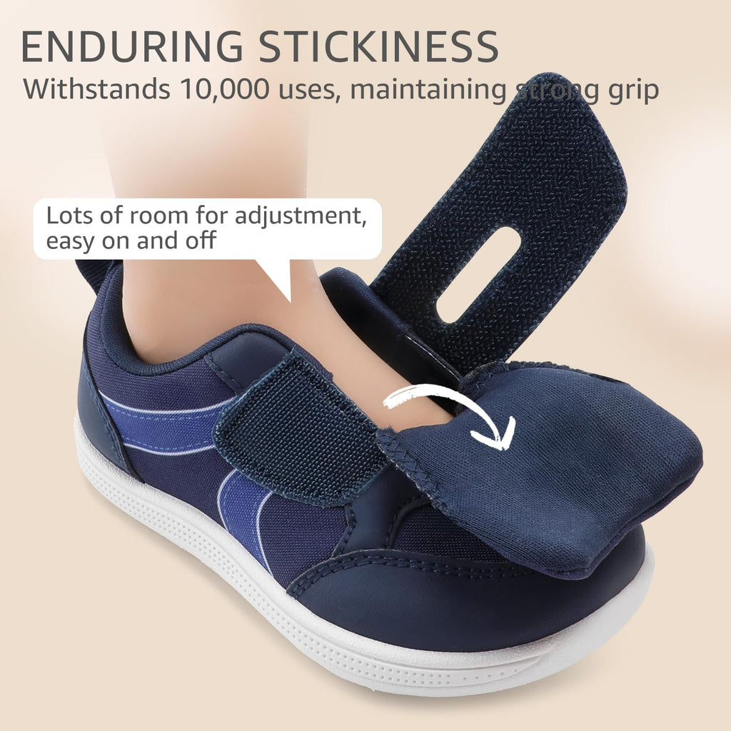 Toddler Wide Toe Box Shoes Boys Barefoot Shoe Boy Sneakers Kids Tennis Shoes Preschool Non Slip Lightweight Comfortable First Walking Running Outdoor Activities Navy White Infant Size 4