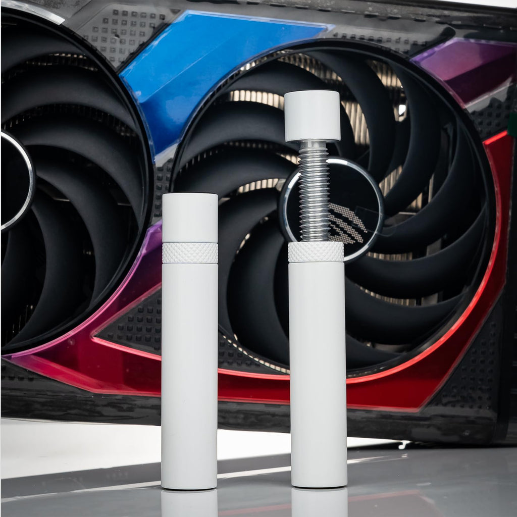 Uyubao GPU Support Bracket, Graphics Card GPU Brace Support, Video Card Sag Holder Bracket with Magnet & Non-Slip Sheet,White, L(74mm-120mm)