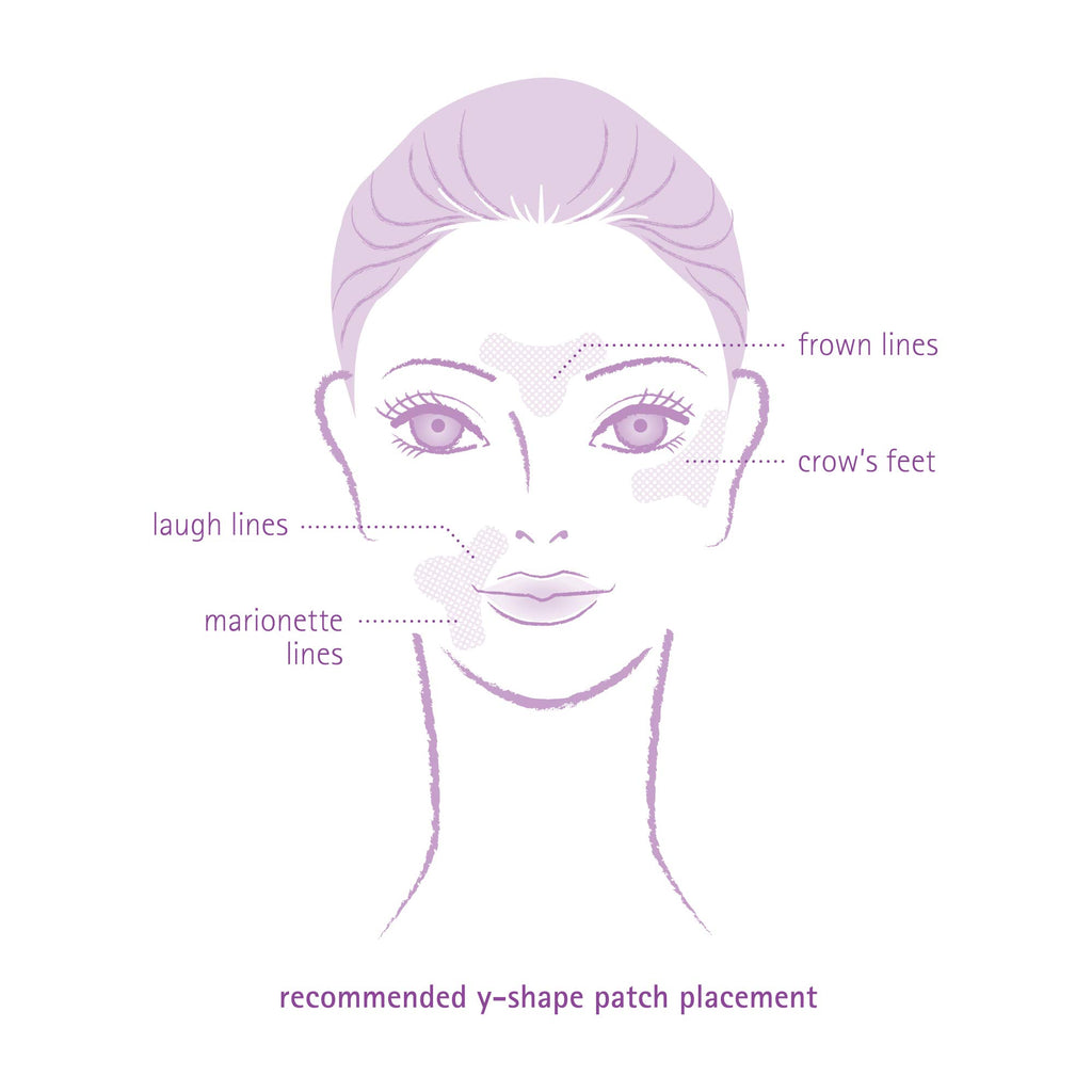 Toute Nuit Wrinkle Patches – Y Shape – Face Tape for Forehead, Between the Eyes & Around Mouth – Hypoallergenic Anti Wrinkle Patches – 20 Count, Made in USA