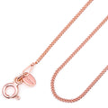 Amberta 14K Rose Gold Plated on 925 Sterling Silver 1.3 mm Curb Chain Necklace Length 20" inch / 50 cm (20)