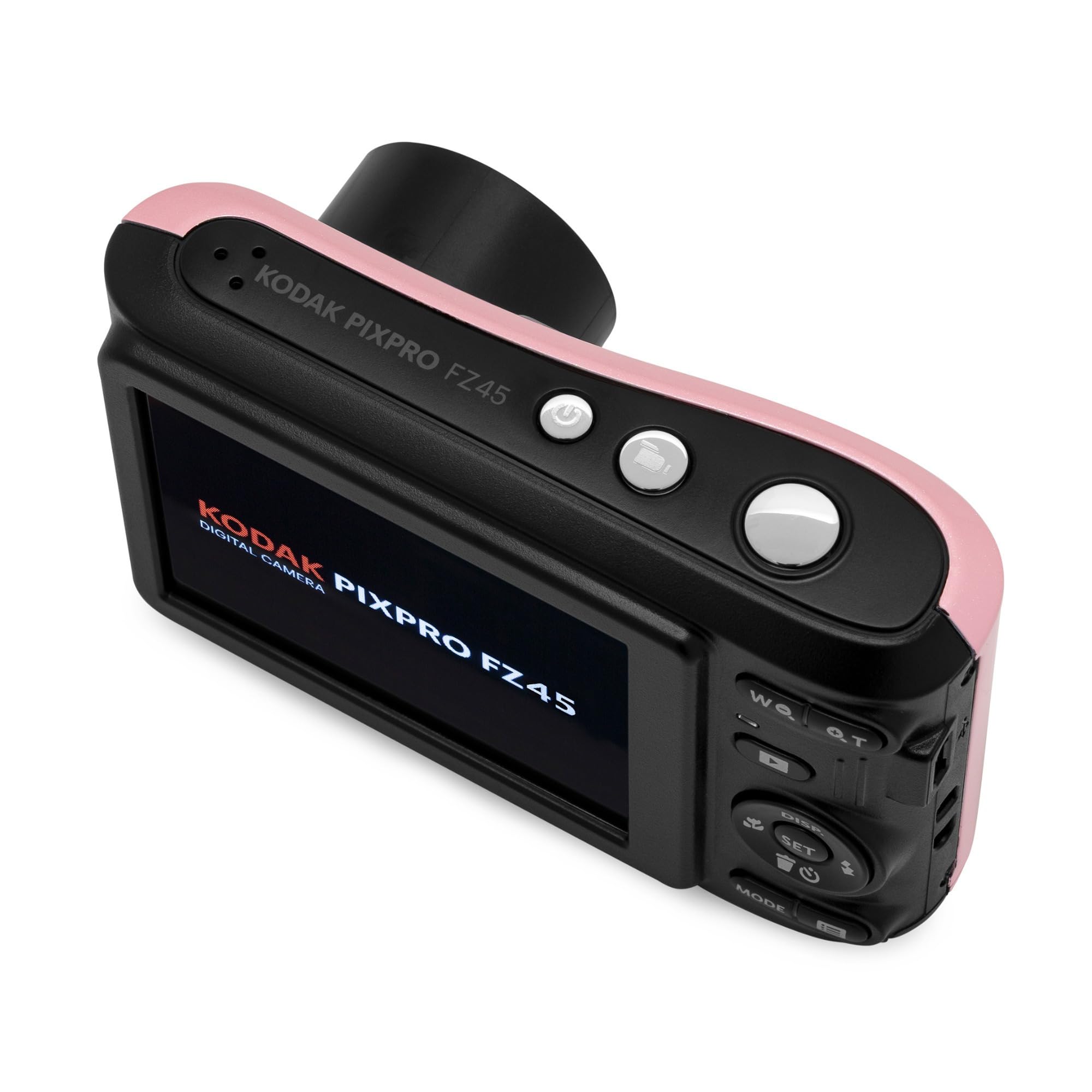 Kodak PIXPRO FZ45 16MP Point and Shoot Digital Camera with 4X Optical Zoom - Compact 27mm Wide Angle Lens for Clear Photos - 2.7 Inch LCD Screen for Families and Travelers - Pink
