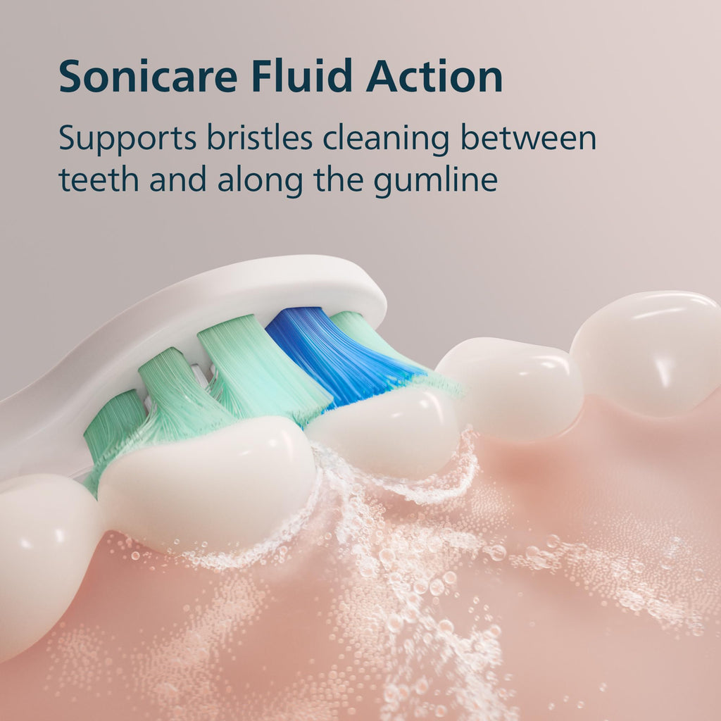 Philips Sonicare 4100 Series Electric Toothbrush - Sonic Toothbrush with Advanced Sonic Technology, Pressure Sensor, Two Intensity Settings, Smartimer & Quadpacer, White, Model HX3681/23