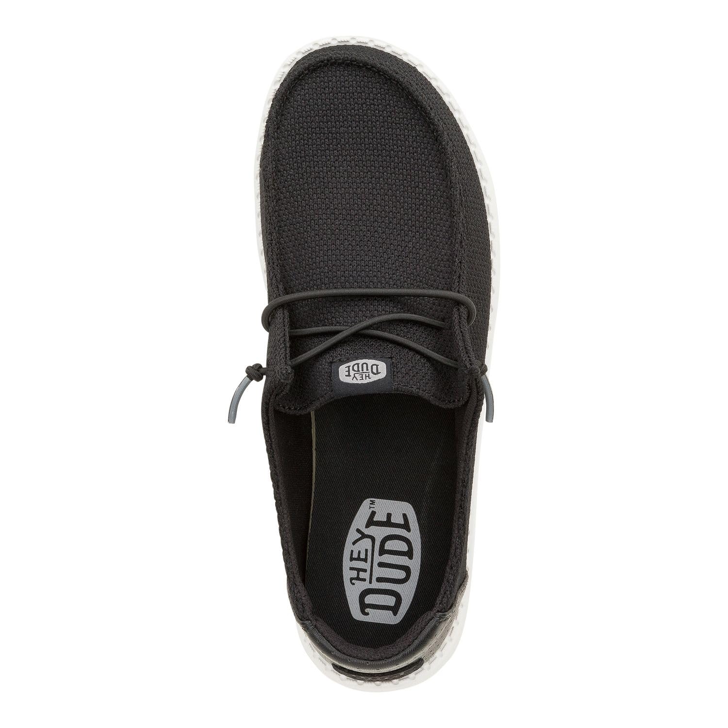HEYDUDE Women's Wendy Hex Black Size 5 | Women's Slip On Shoes | Comfortable & Light-Weight