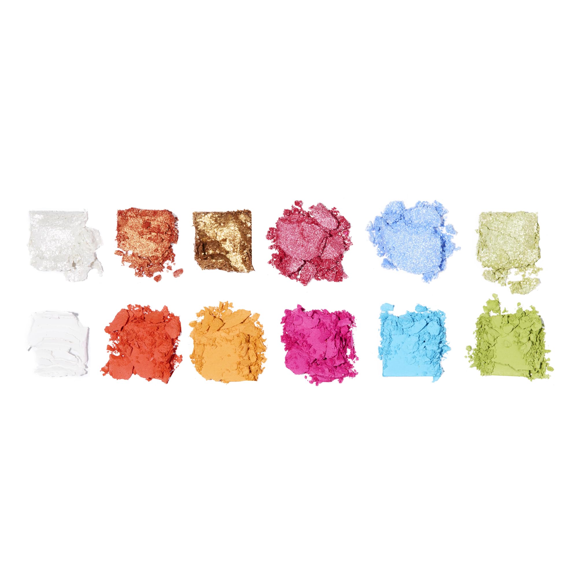 Revolution, The Vibrant Icon Brights Palette, 12 Pigmented Cream Matte & Shimmer Shades, Blendable & Compact Formula, Vegan & Cruelty-Free, 3.53 oz