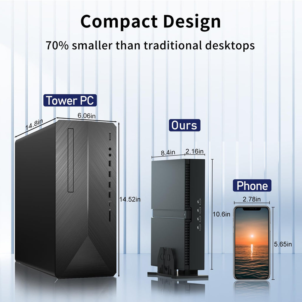 msecore Mini Desktop Computer - 14th Gen Intel Core i9-14900F 24-Core Processor, 64GB DDR5 RAM, 2T PCIE 4.0 SSD, NVIDIA GeForce RTX 4070 12GB GDDR6 Graphics, WiFi 6e, 8K, Four Display, Windows 11 Pro