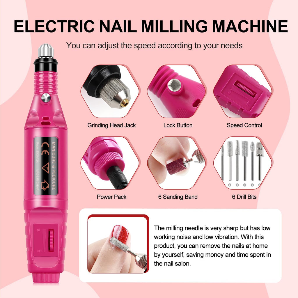 COSCELIA 53pcs Gel Nail Polish Kit with U V light and Drill Starter Kit 35 Colors Gel Nail Polish with 5pcs Top Base Coat Nail Art Professional Gel Manicure Kits Gifts for Women Teens Girls