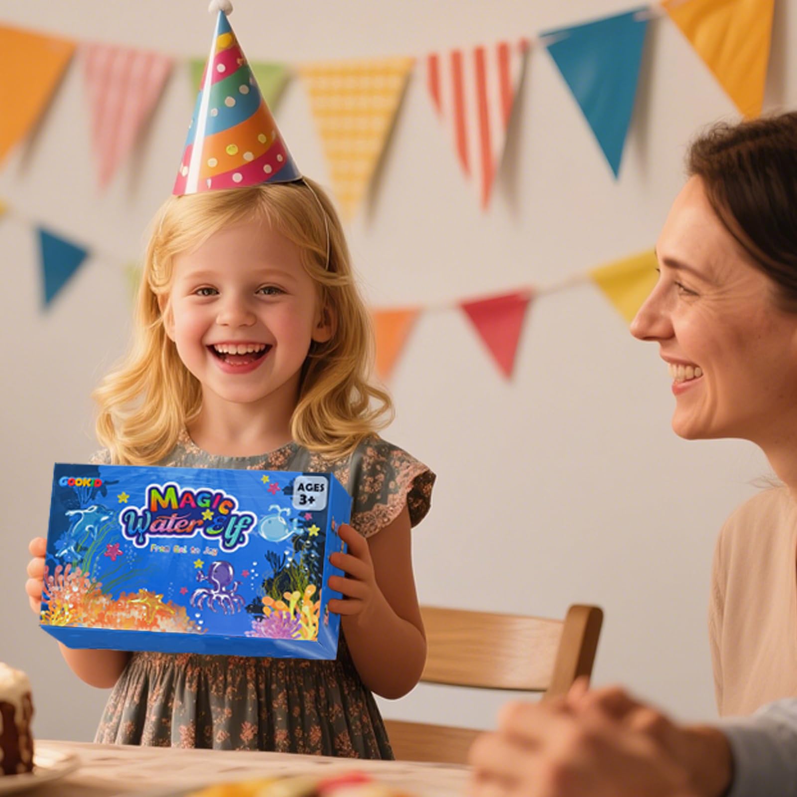 gookid Magic Water Elf Toy Kit for Kids Ages 3-12, DIY Sensory Craft with 20 Bottles of Magic Gel, 20 Molds, STEM Educational Science Activity, Water Beads for Kids Ages 6-12, Birthday Party Gifts