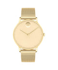 Movado Face Men's Luxury Quartz Watch - Swiss Movement - Water Resistance 30 Meters (3ATM) - Elegant Timepiece - Gift for Him - 41mm