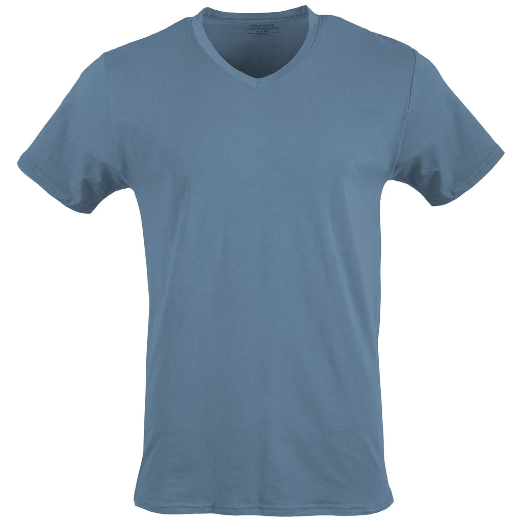 Gildan Men's V-neck T-shirts, Multipack Underwear, Navy/Heather Navy/Indigo Blue (5-pack), XX-Large US