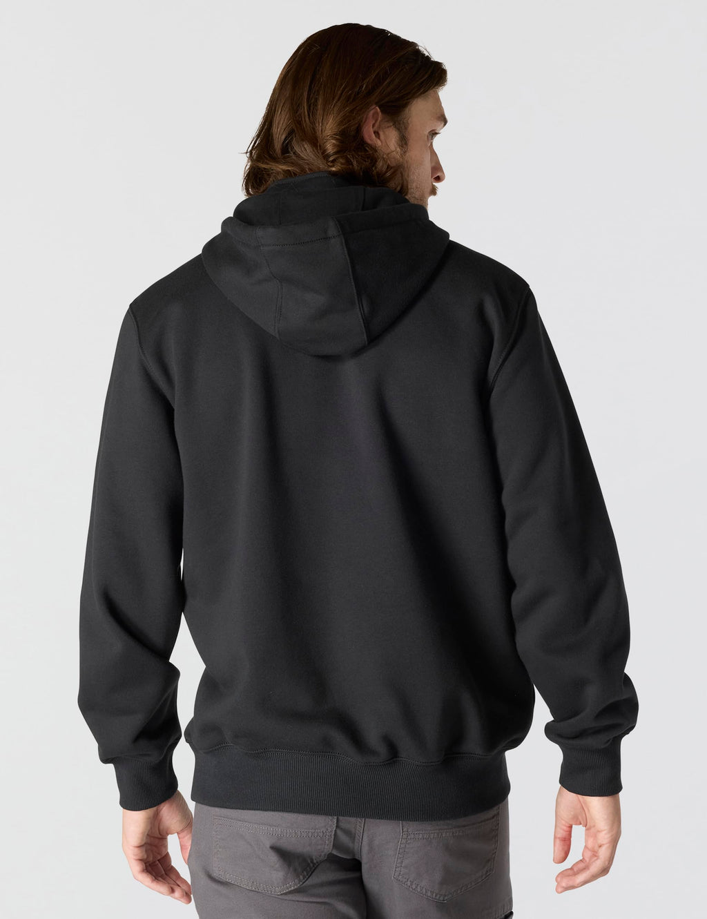 Carhartt Men's Rain Defender Paxton Heavyweight Hooded Zip Mock Neck Sweatshirt,Black,Large