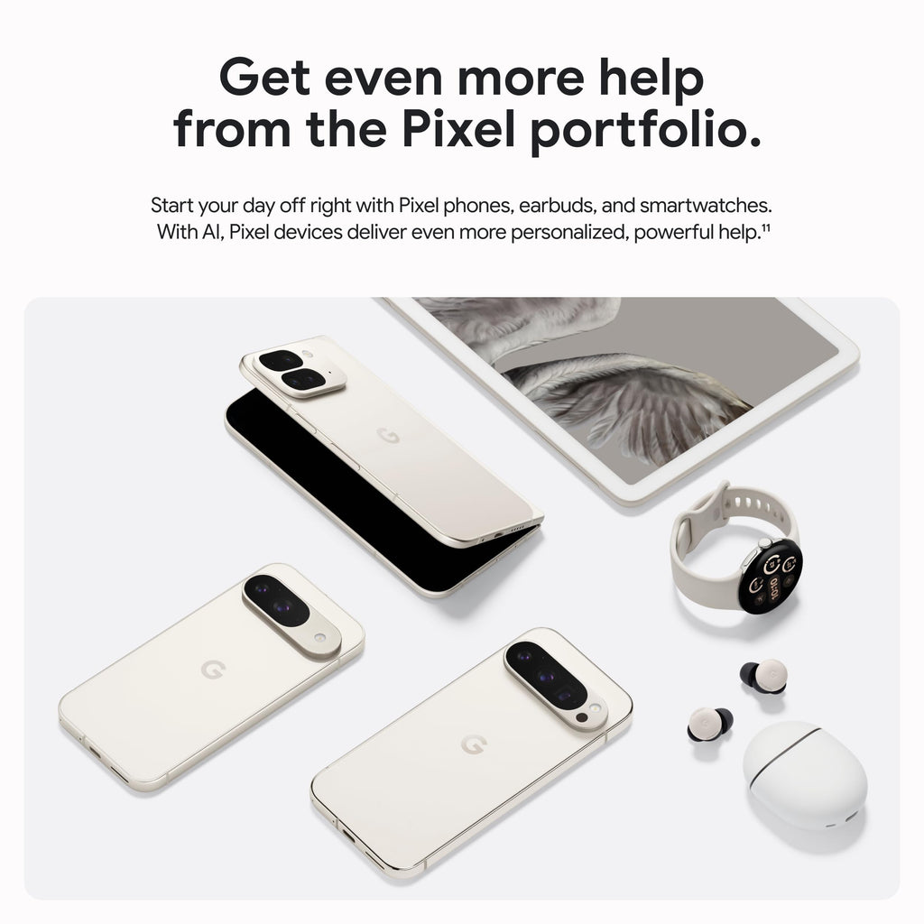 Google Pixel 9 - Unlocked Android Smartphone with Gemini, 24-Hour Battery, Advanced Camera, and 6.3" Actua Display - Porcelain - 128 GB