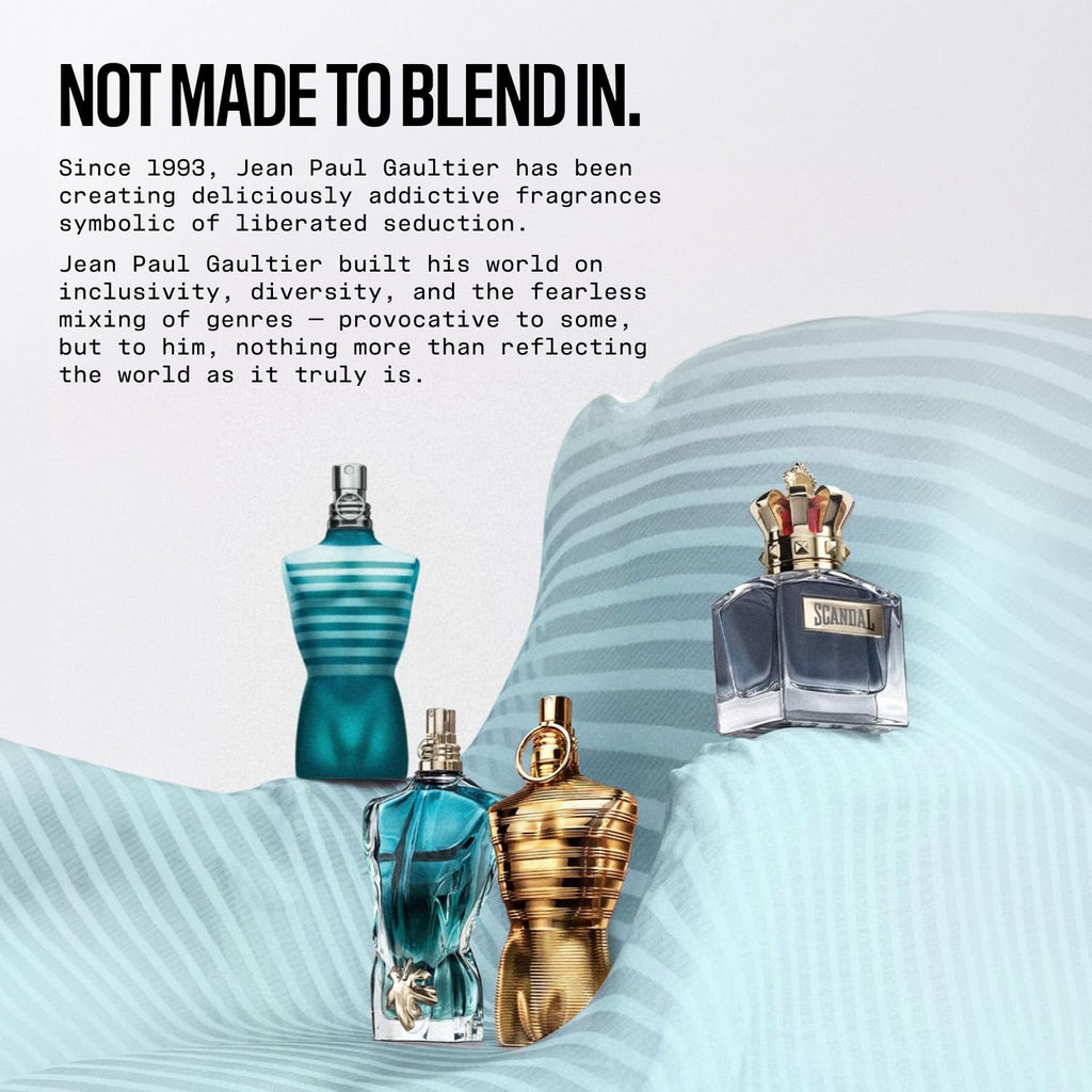 Jean Paul Gaultier Le Beau Le Parfum Intense for Men - Long Lasting Woody Amber Mens Cologne Eau de Parfum with Coconut Wood, Tonka Bean & Sandalwood - Designer Fragrance Spray, 2.5 oz
