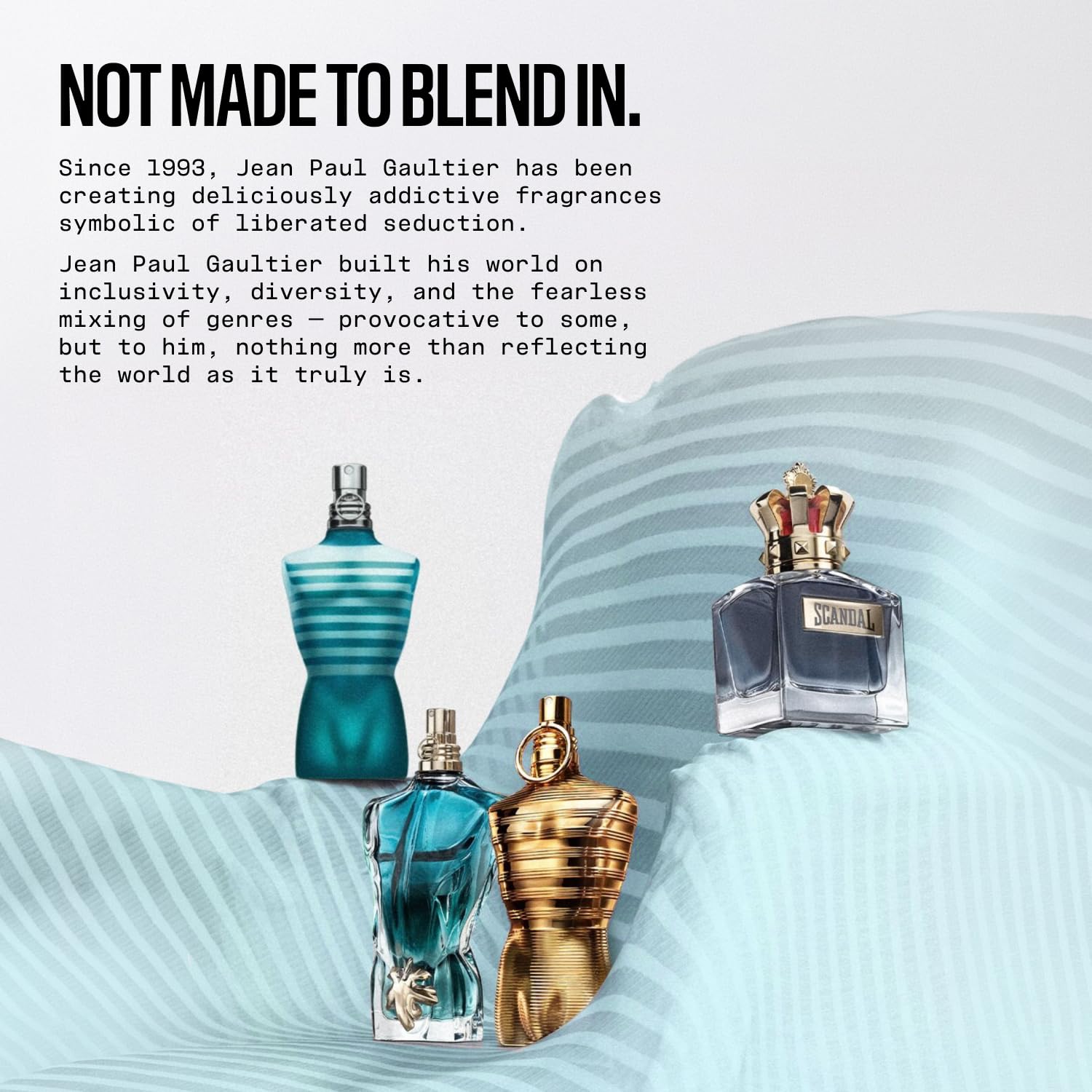 Jean Paul Gaultier Le Beau Le Parfum Intense for Men - Long Lasting Woody Amber Mens Cologne Eau de Parfum with Coconut Wood, Tonka Bean & Sandalwood - Designer Fragrance Spray, 2.5 oz