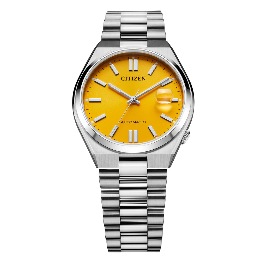 Citizen Men's Automatic Tsuyosa Sport Luxury Watch, Yellow Dial, Stainless Steel Bracelet and Case (Model: NJ0150-56Z)