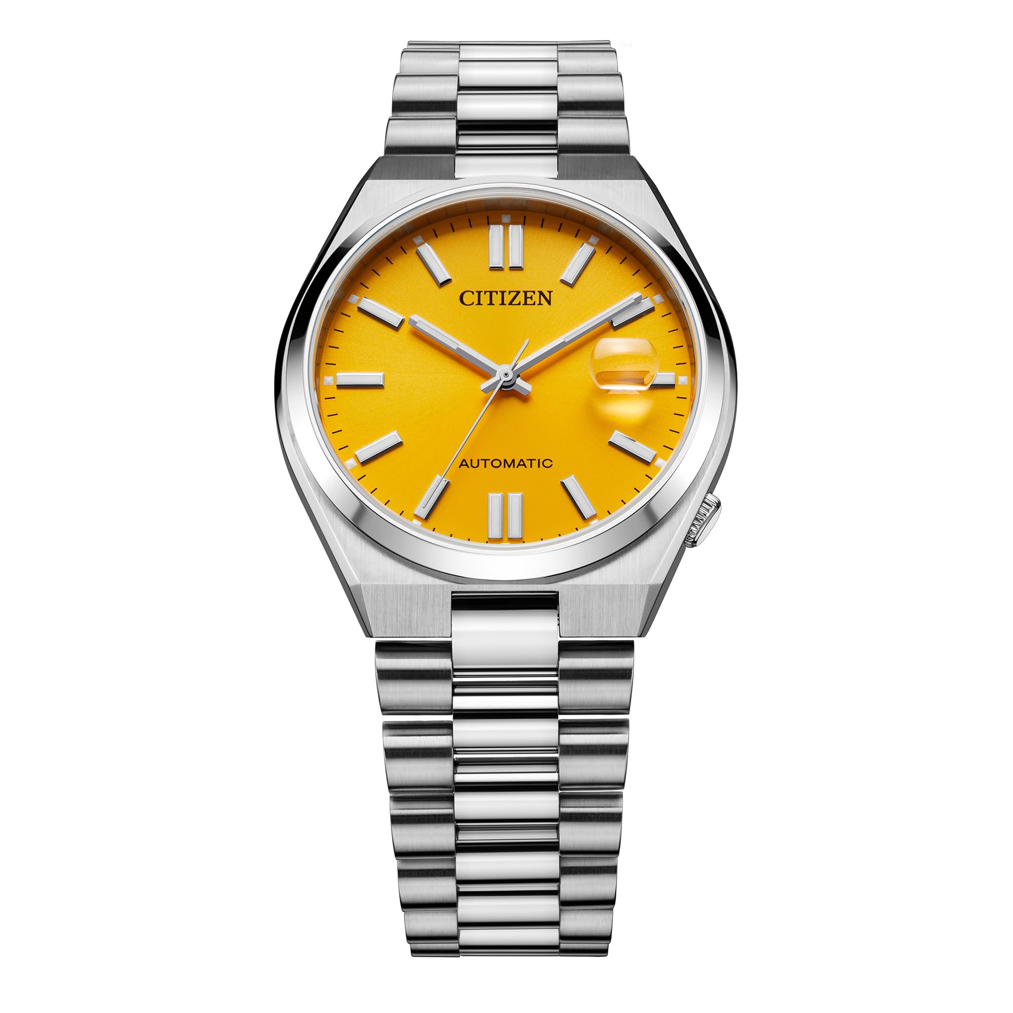 Citizen Men's Automatic Tsuyosa Sport Luxury Watch, Yellow Dial, Stainless Steel Bracelet and Case (Model: NJ0150-56Z)