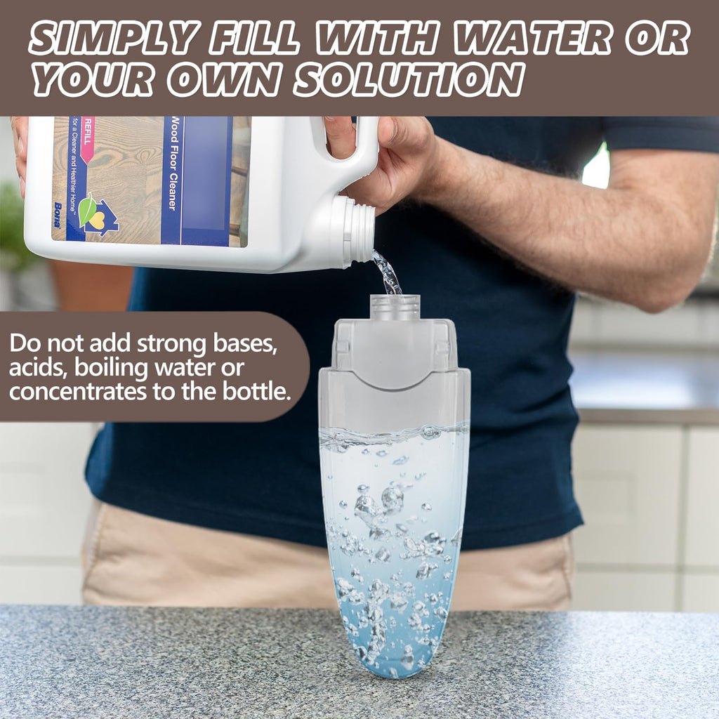 HOMTOYOU Wet Mop for Floor Cleaning: Microfiber Spray Mop with 4 Washable Pads for Cleaning Home Kitchen Multi-Surface Floors - 1Pcs 400+ML Refillable Bottle