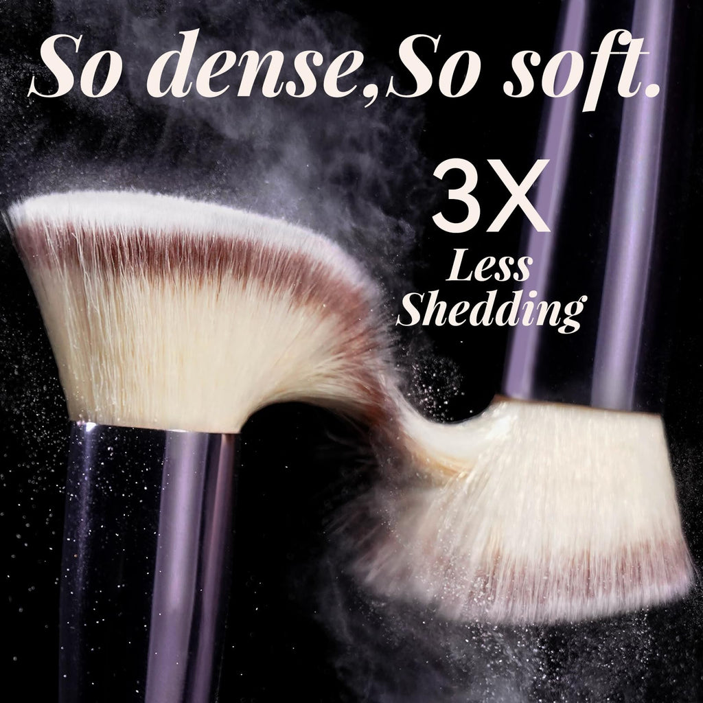BS-MALL Makeup Brush Set 18 Pcs Professional Foundation Powder Concealers Eyeshadow Blush Synthetic Makeup Brushes with Labeled instruction Black Case Upgraded Version