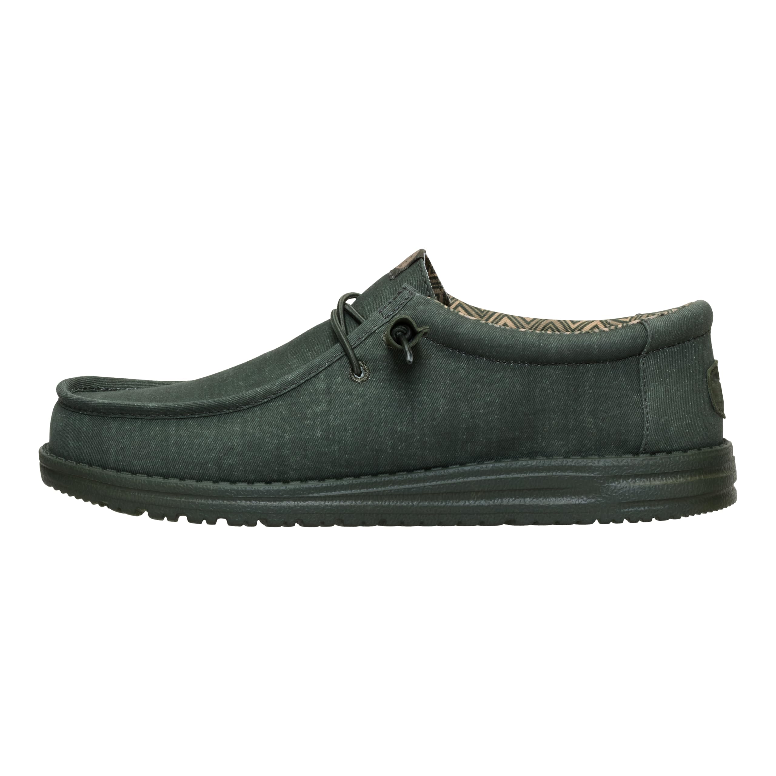 HEYDUDE Wally Stretch Canvas Deep Green Size 11, Men’s Shoes, Slip-on Loafers, Comfortable & Light-Weight