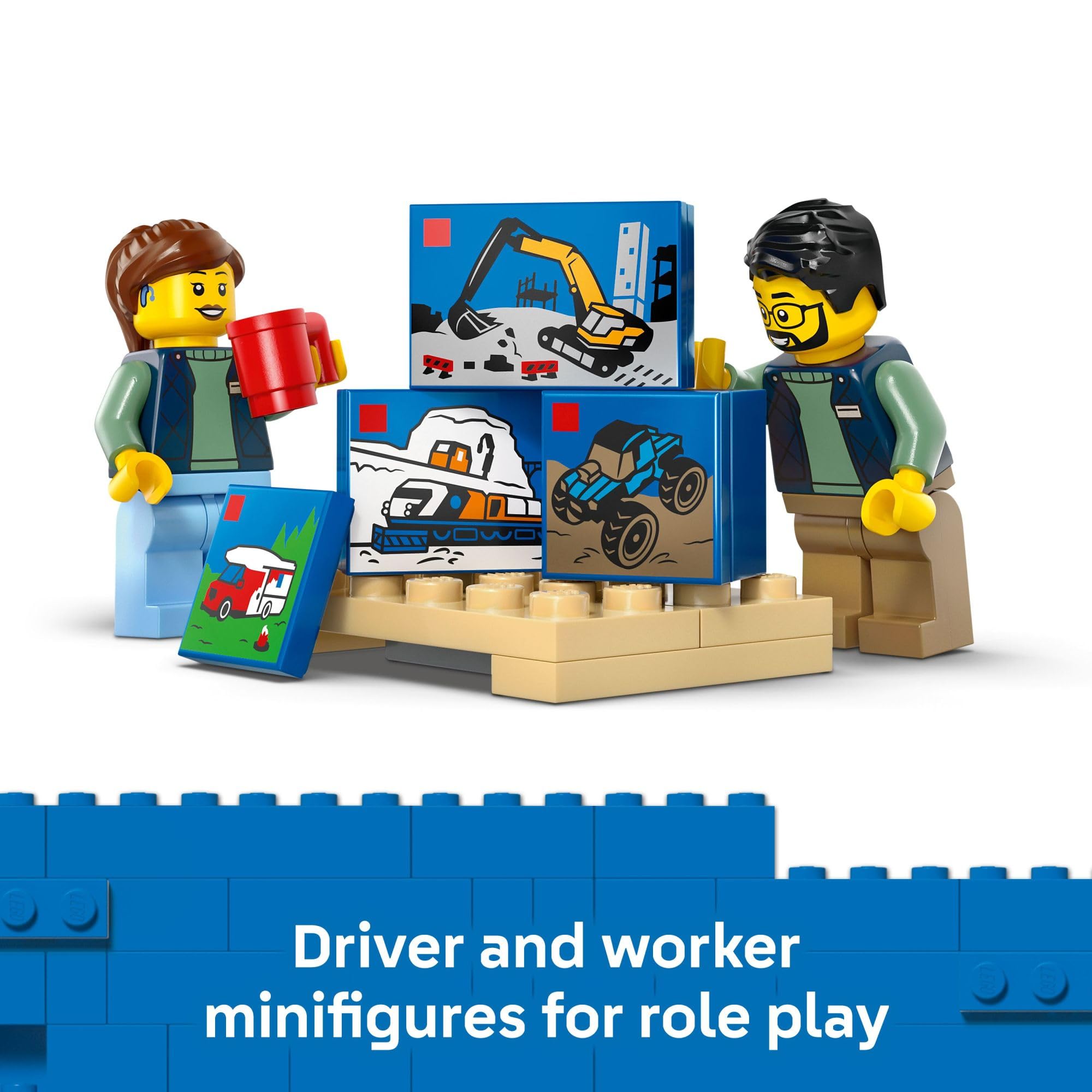 LEGO City: The Van Building Toy for Kids - Pretend Play Set for Boys & Girls, Ages 6+ - Delivery Van Toy W/2 Minifigures & 4 Mini Box Elements - Gift Idea for Birthdays - 60500