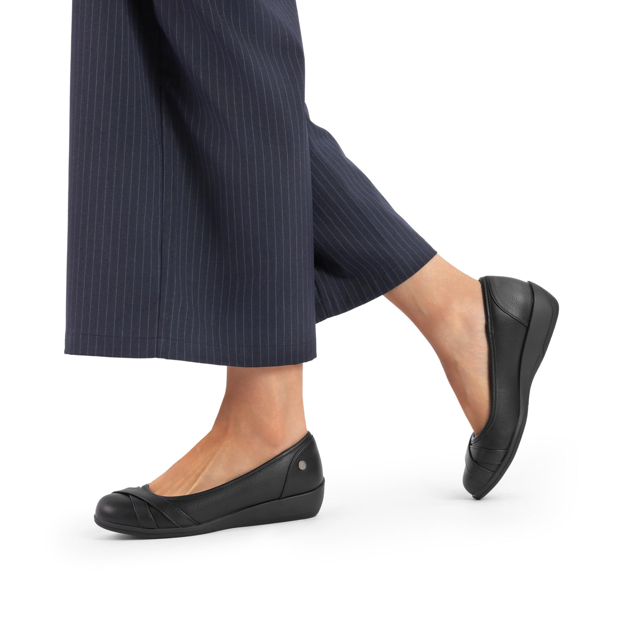 DREAM PAIRS Women's Ballet Flats Business Office Work Dress Shoes Comfortable Dressy Flats for Women,Size 7,Black,DWUMFA2503
