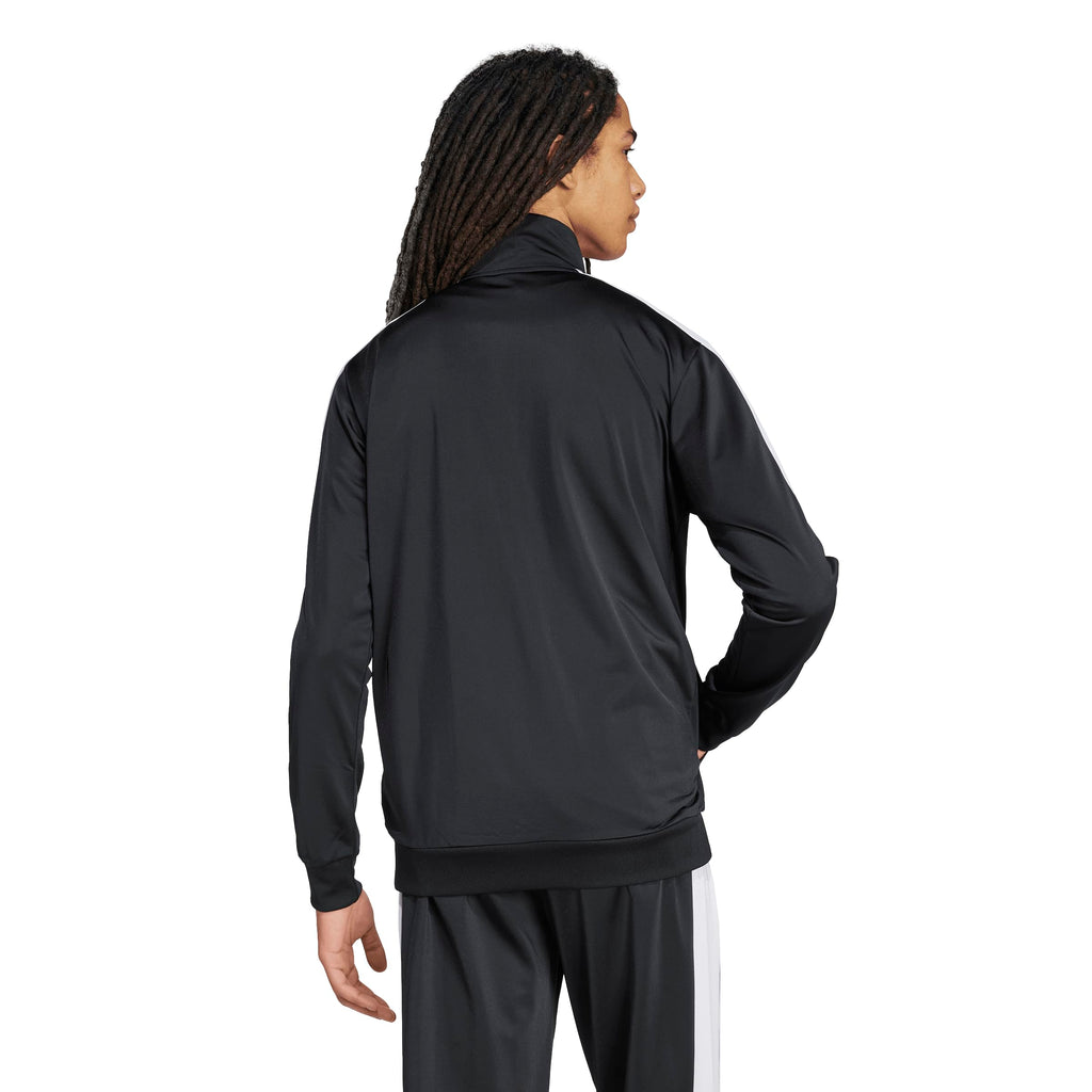 adidas Men's 3-Stripes Tricot Colorblock Track Top, Black/White, Large/Tall