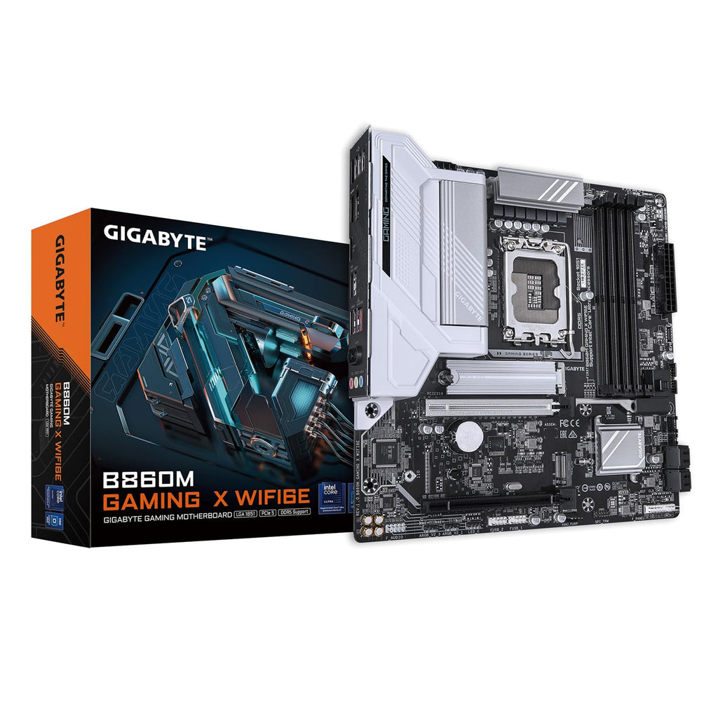 GIGABYTE B860M Gaming X WIFI6E Intel Core Ultra (Series 2) LGA 1851 Motherboard, mATX, DDR5, 2X M.2, PCIe 5.0, USB-C, WIFI6E, 2.5GbE LAN, EZ-Latch