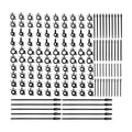 BELOMI Car Wire Loom Clips, Automotive Push Mount Cable Zip Tie, 150 Pcs Auto Wire Loom Routing Clip Assortment, Wiring Harness Clip and Fastener, Replacement Parts for Cars Boat Trailer