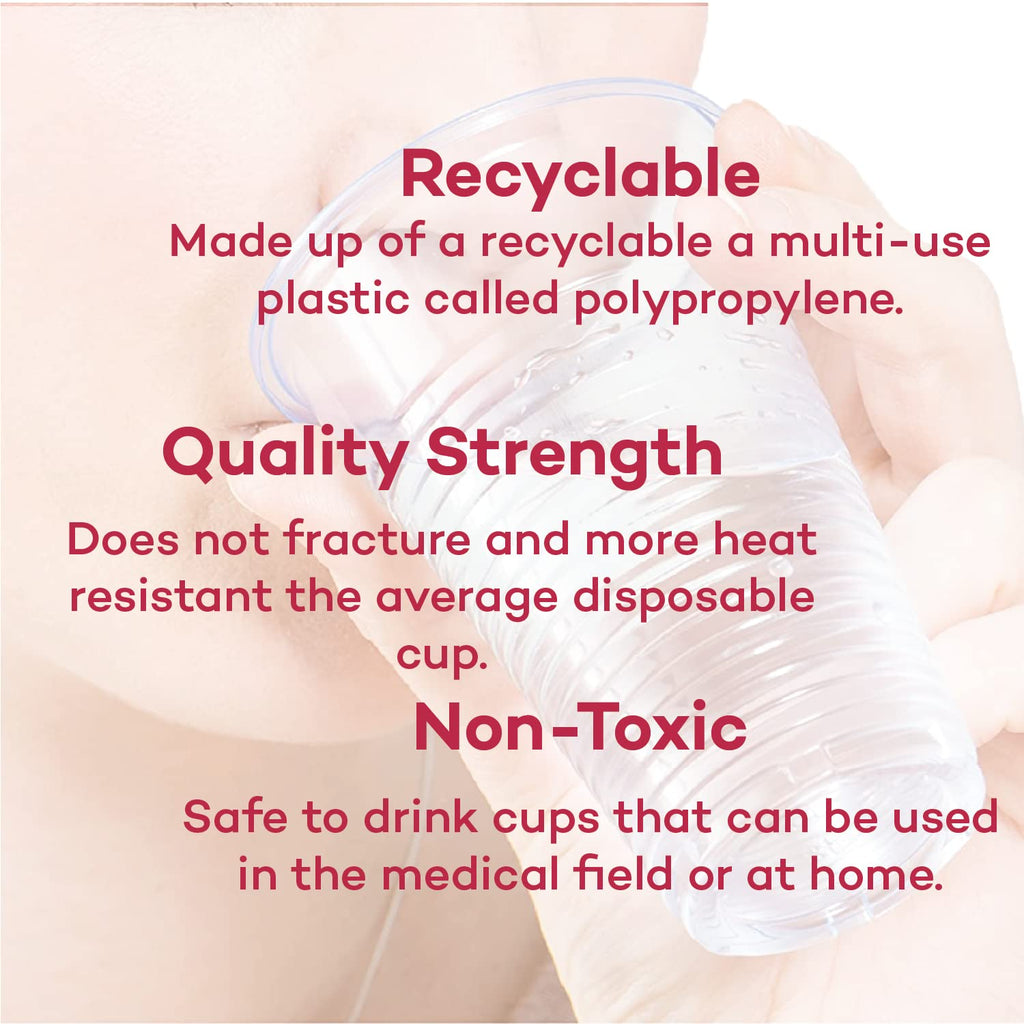 Dealmed Professional 3 oz. Disposable Plastic Cups - 100% Recyclable for Healthcare, Dental, Veterinary & Food Service Use (Pack of 400)