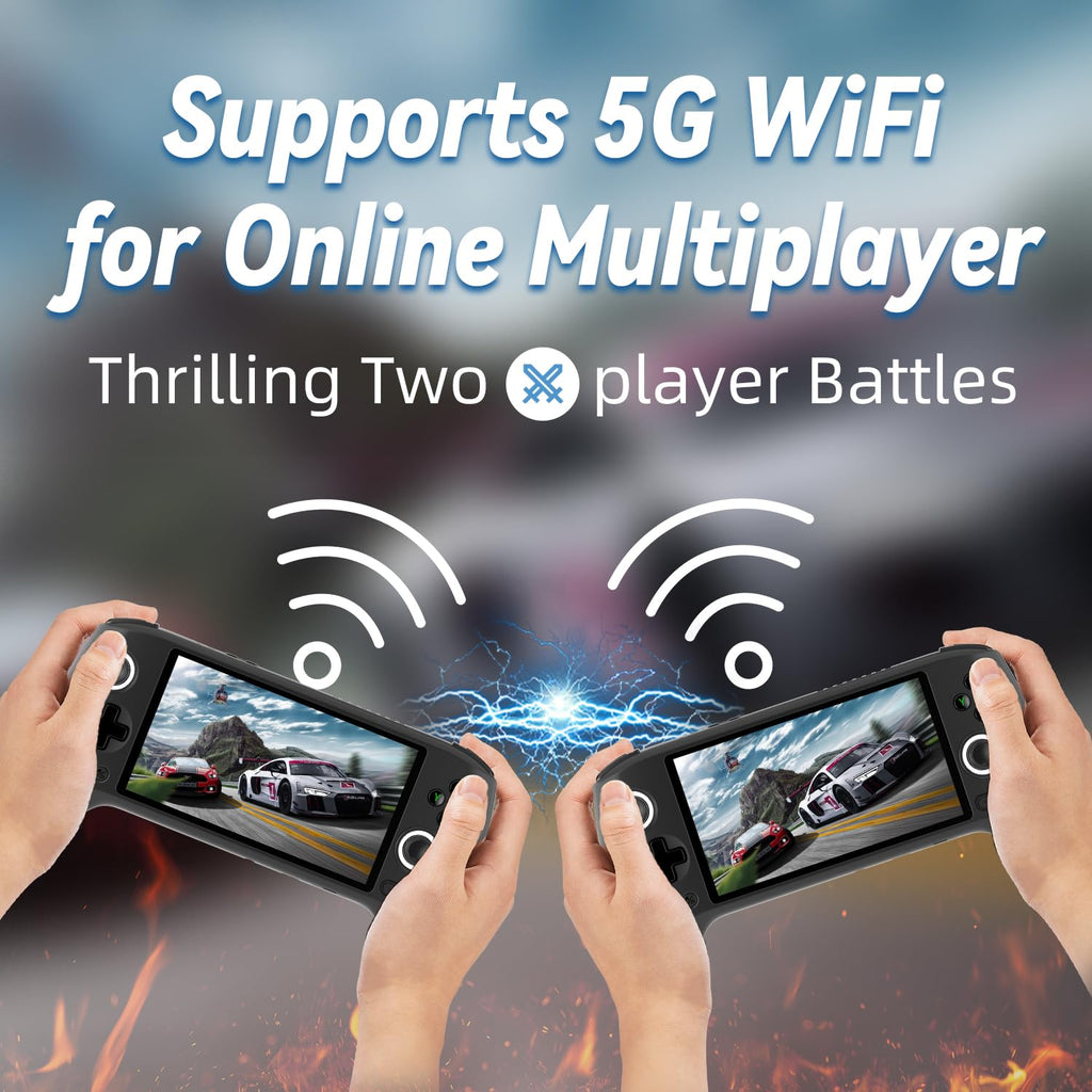 RG556 Retro Handheld Game Android 13,rg 556 Handheld Game with 5.48 inch Touch OLED Screen,RG556 Supports DP and WiFi Bluetooth has Hall Rocker Battery 5500mAh