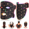 Red Light Therapy for Face and Neck, 8 Colors LED Face Mask Light Therapy with 850NM Near Infrared, 3000 mAh Rechargeable 6-In-1 Red Light Therapy Mask Set Skin Care Device for Skin Rejuvenation