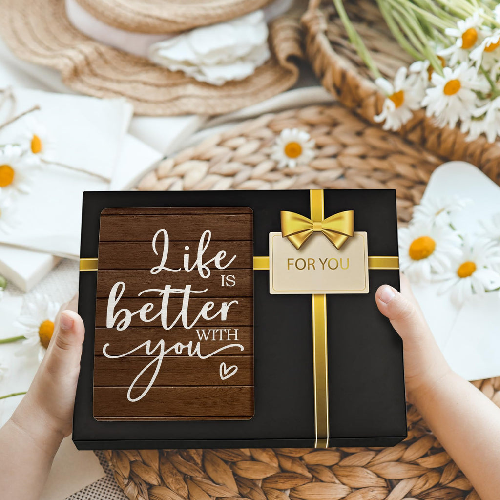 MAQIKA Wedding Picture Frame, Couples Picture Frames, Love Wedding Valentines Gifts, Engagement Gifts for Couples Newly Engaged, Life is Better with You Wood Photo Frame for 4x6 Photos