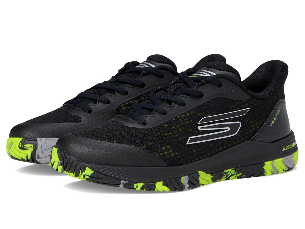 Skechers Women's Viper Court Pro Pickleball Sneaker, Black, 8