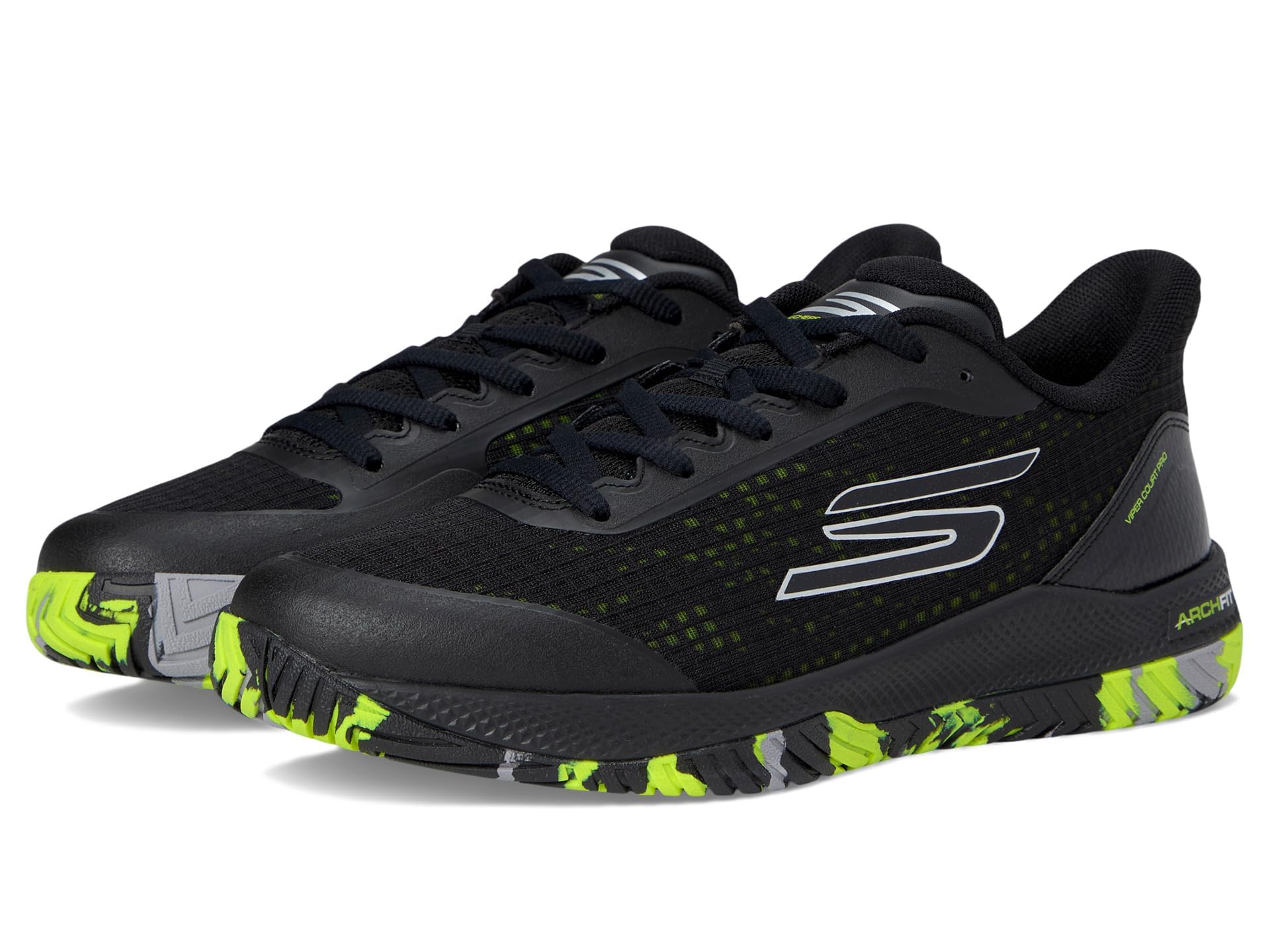 Skechers Women's Viper Court Pro Pickleball Sneaker, Black, 8