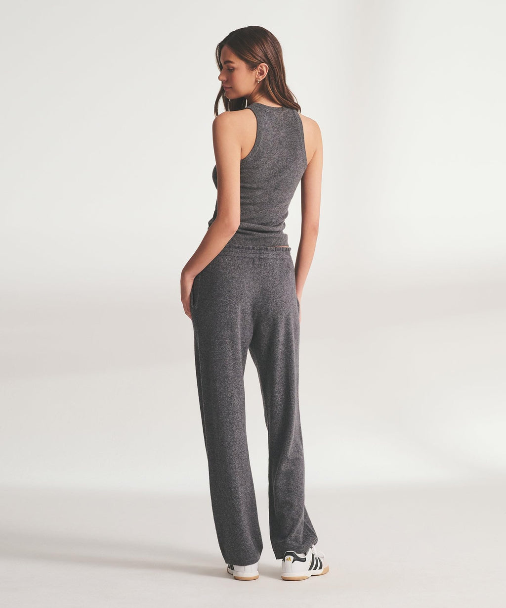 NAADAM, Womens, Signature Cashmere Paperbag Wide Leg Pants, Granite, M