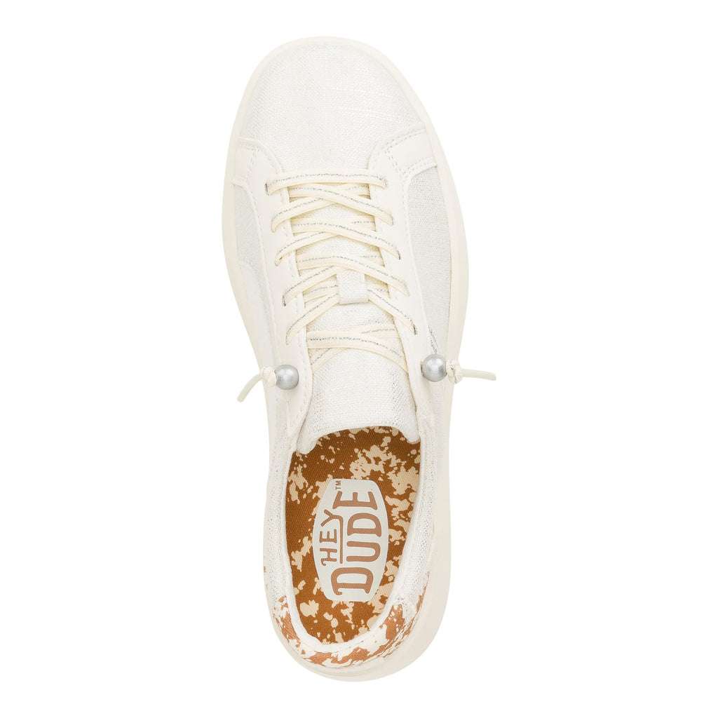 HEYDUDE Karina Metallic Animal Egret Size 5, Women's Shoes, Women's Casual Sneakers, Comfortable & Light-Weight