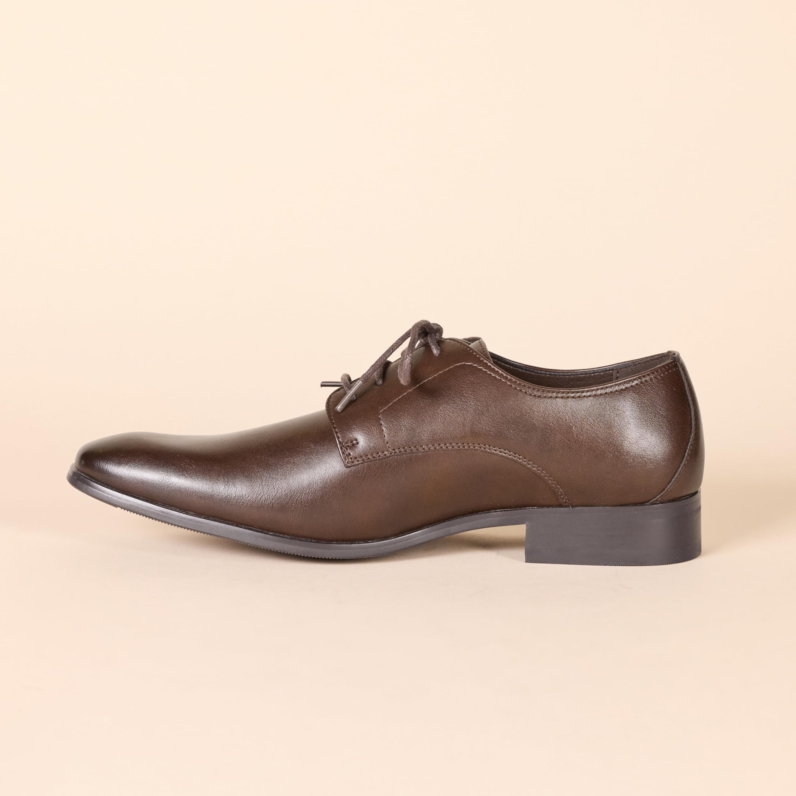 Amazon Essentials Men's Derby Shoe, Dark Brown, 9.5